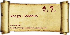 Varga Taddeus névjegykártya
